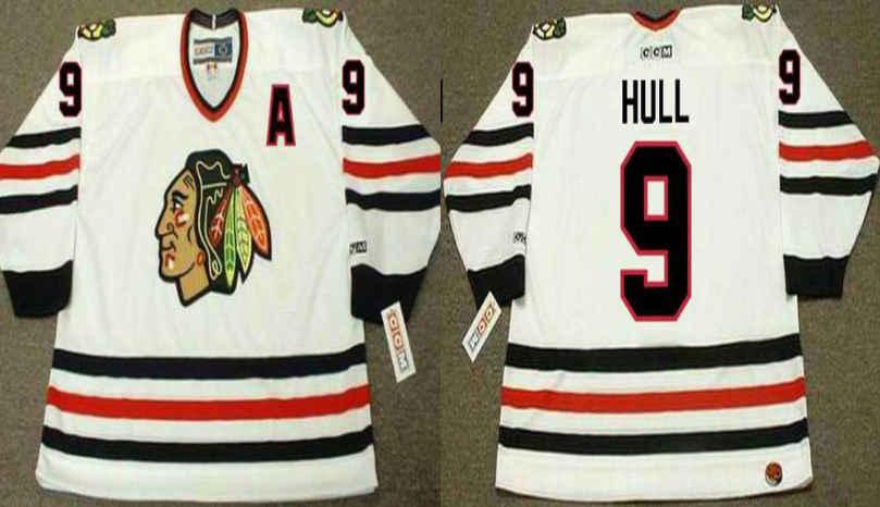 2019 Men Chicago Blackhawks #9 Hull white CCM NHL jerseys